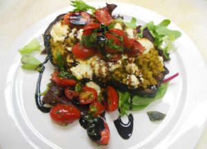 June Bug Cafe stuffed eggplant