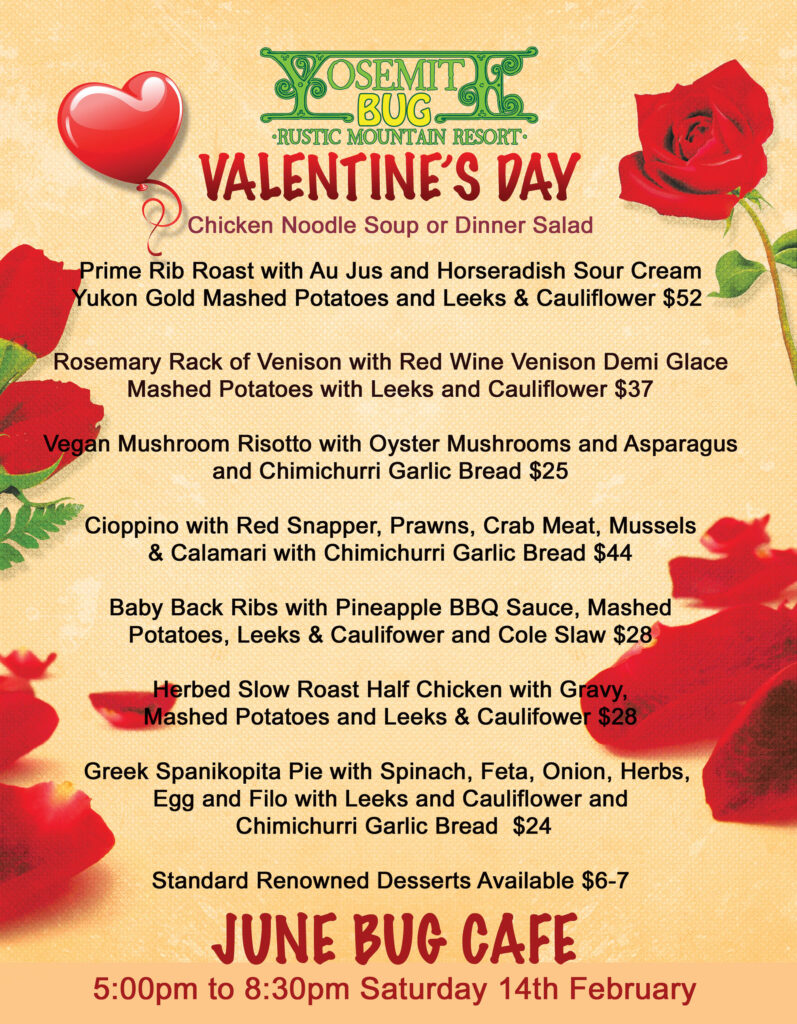 Valentines Menu